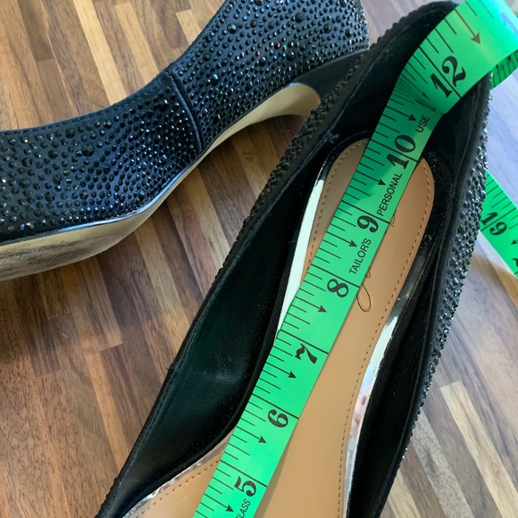 Black Rhinestone Jewel Bagdley Mischka Heels - Picture 12 of 15